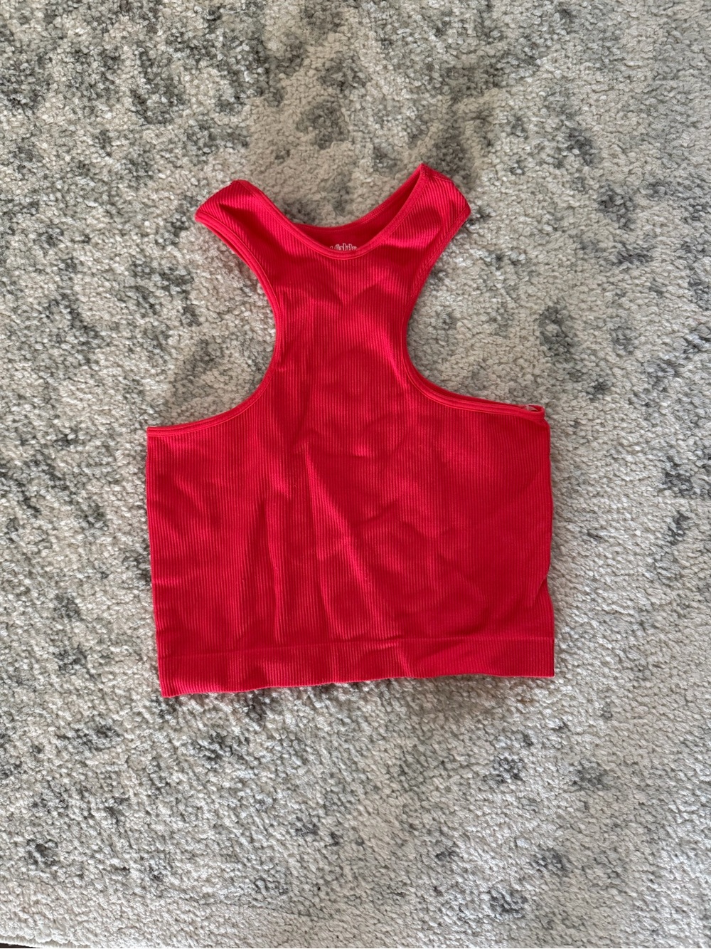 wild fable Red Ribbed Racerback Crop Tank